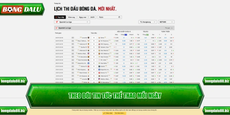 Theo dõi tin tức thể thao mỗi ngày